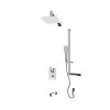 Rubi Kali 1/2 Inch Thermostatic Shower Kit With 8" Square Shower Head- Nickel