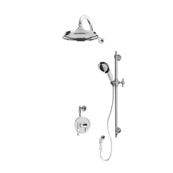 Rubi Qabil 3/4 Inch Thermostatic Wall Mount Shower Kit - Chrome