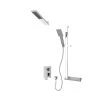 Rubi Quatro Pressure Balanced Shower Kit With Straight Wall Mount Shower Head - Chrome