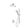 Rubi Vertigo C 1/2 Inch Thermostatic Shower Kit With Wall Mount Round Shower Head - Chrome