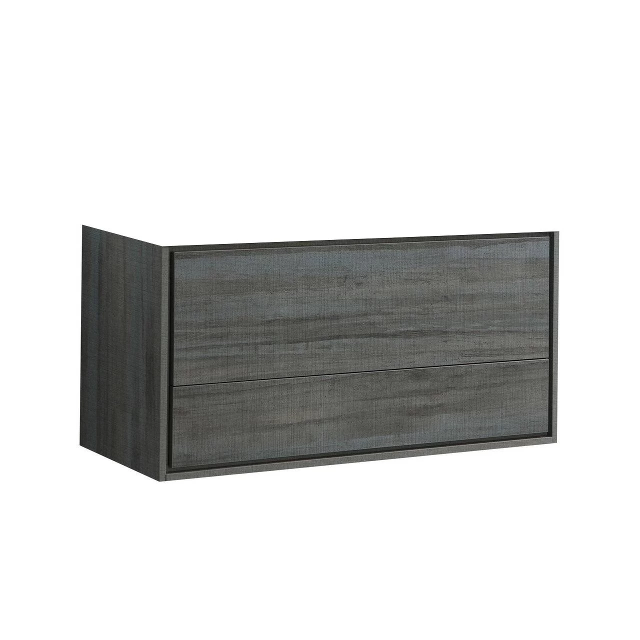 Kube Bath De Lusso 48" Wall Mount / Wall Hung Modern Bathroom Vanity With 2 Drawers Single Sink Countertop Not Included