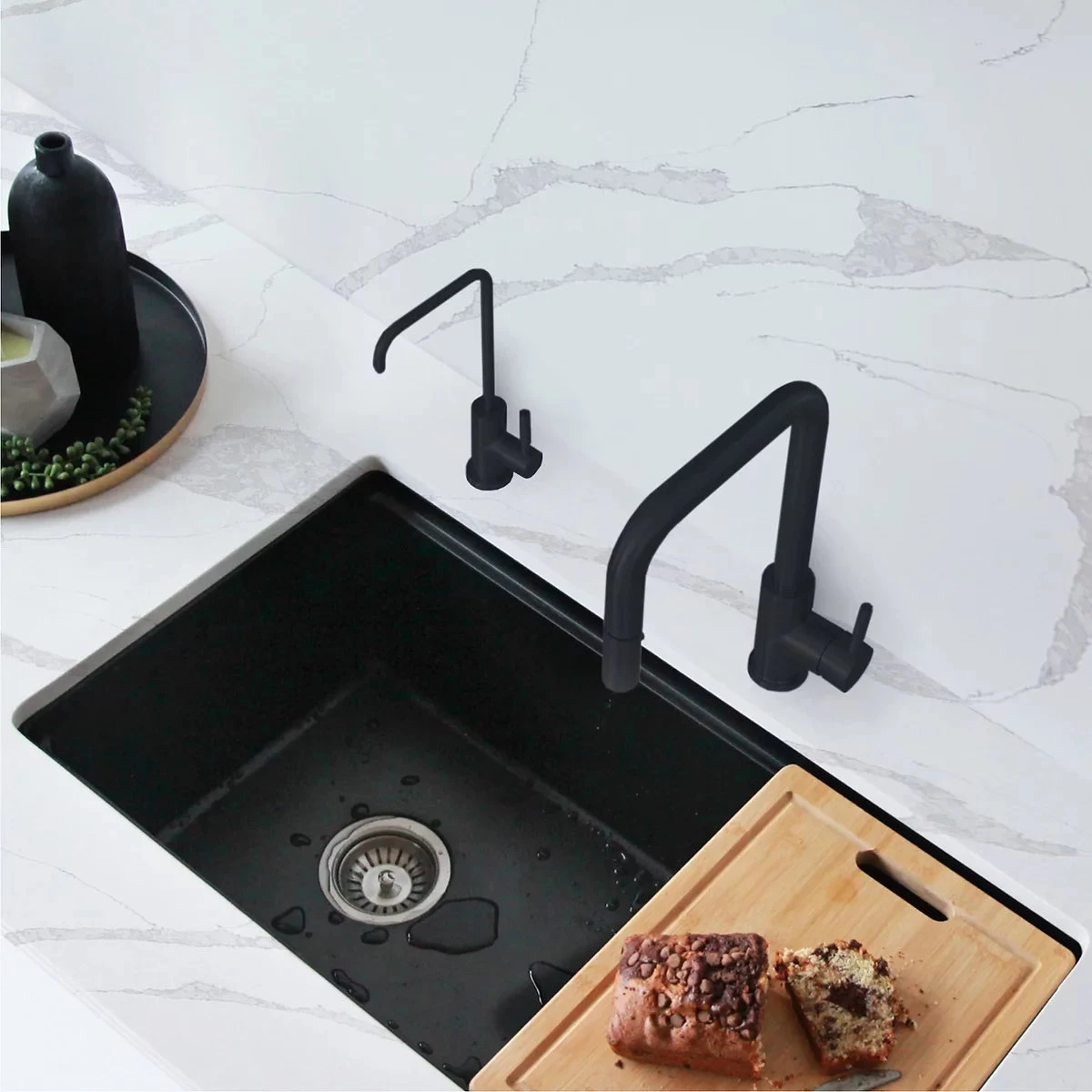 Stylish Melfi Single Handle Cold Water Tap - Stainless Steel Matte Black Finish K-147N - Image 10