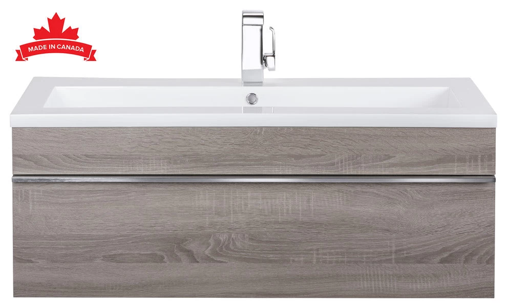 Cutler Trough Wall Mount Modern Bathroom Vanity - Image 3
