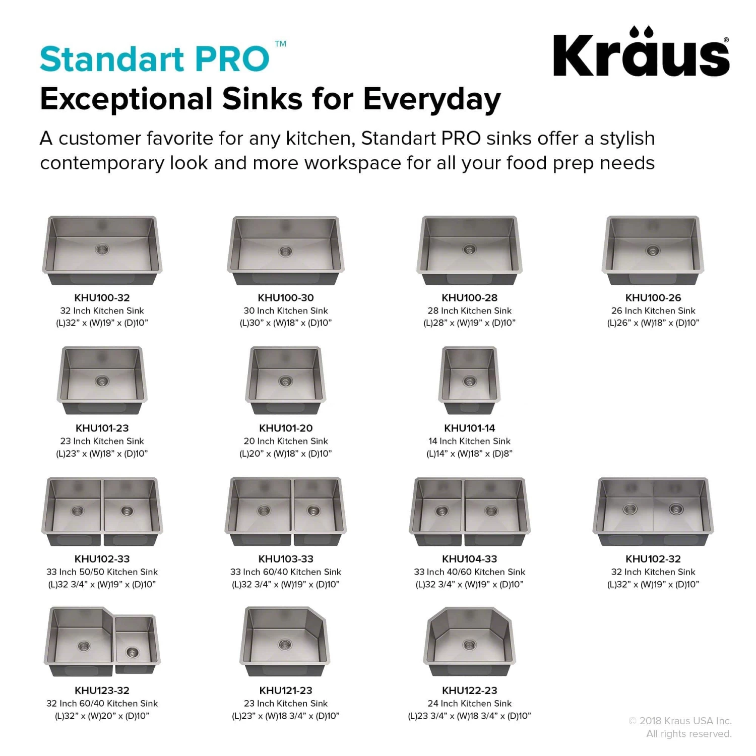 Kraus Standart PRO 32.75" X 19" Undermount 16 Gauge Stainless Steel 60/40 Double Bowl Kitchen Sink - Image 14