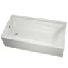 Maax Exhibit 6030 IFS AFR Acrylic Alcove Left-Hand Drain Bathtub In White