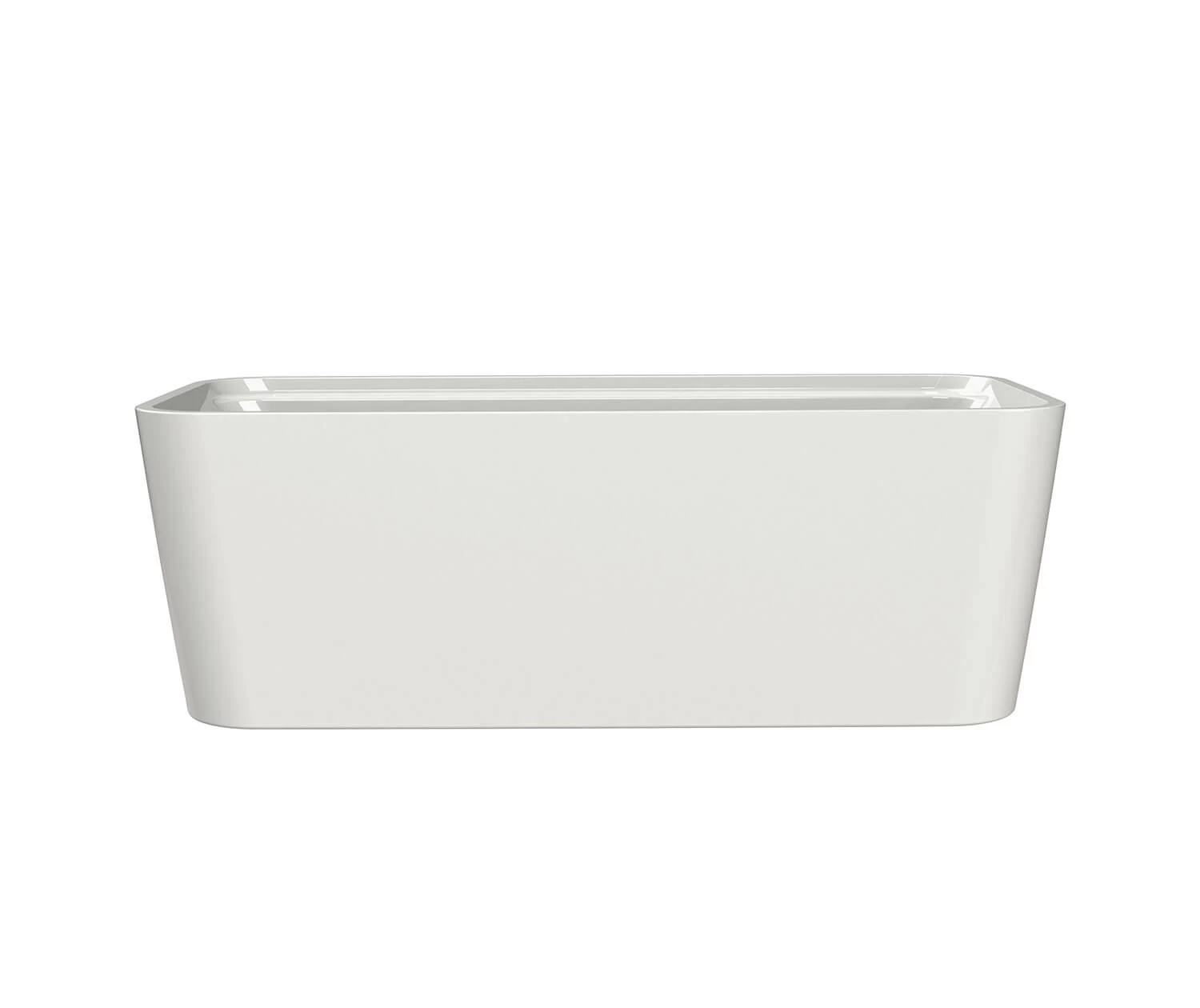 Maax Oberto 67 X 31 Acrylic Freestanding Center Drain Bathtub In White With White Skirt 106386 - Image 3