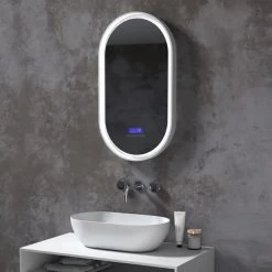Slik Portfolio - Slik Stone Smart Oblong Mirror With LED Display And Bluetooth