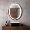 Kalia EFFECT 30" X 38" Oval LED Lighting Mirror With Interior Frosted Strip And 2-Tones Touch Switch