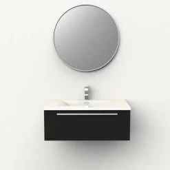 Rubi MMK8101 Bathroom Vanity With 1 Drawer- Lacquered White