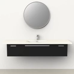 Rubi MMK810 Bathroom Vanity With 3 Drawers- Lacquered White