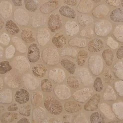 MSI Travertine Blend Pebbles Tumbled Pattern Mesh Backed 10mm