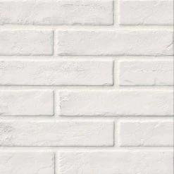 MSI Brickstone White Brick Matte Porcelain Tile 2" X 10"