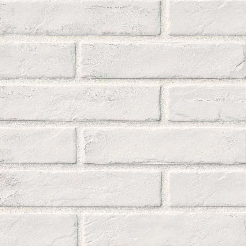 MSI Brickstone White Brick Matte Porcelain Tile 2" X 10"